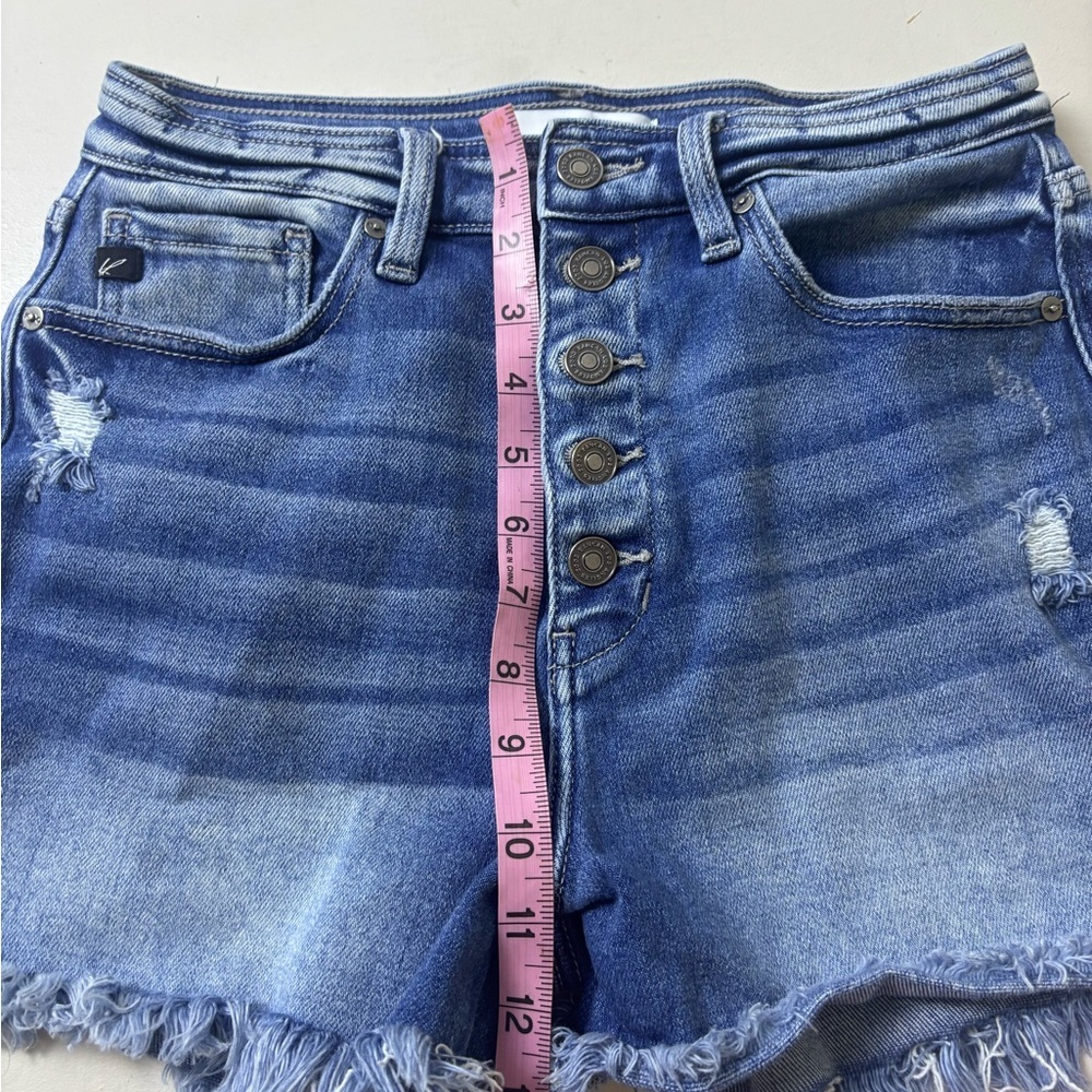 KanCan Distressed Blue Jean Shorts - Picture 9 of 10